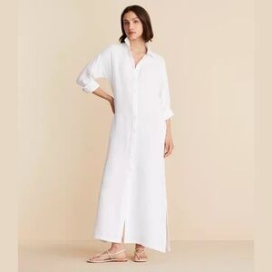 Lou & Grey White Long Sleeve Dress